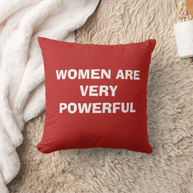 Coussin WOMEN ARE VERY POWERFUL Throw pillow polyester 16x (Couverture)