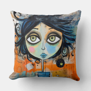 Coussin Wonder Whimsical Girl Julie Doodlewell