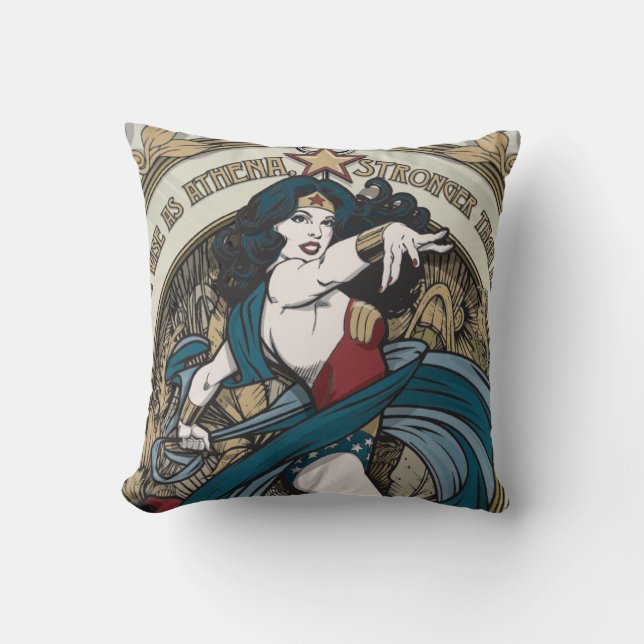 Coussin Wonder Woman Art Nouveau Panel (Recto)