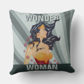Coussin Wonder Woman Profil rétrospectif Sunburst (Verso)