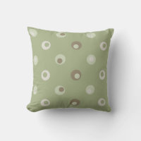 Wonky Retro Pois, Sage, Avocado, Tan