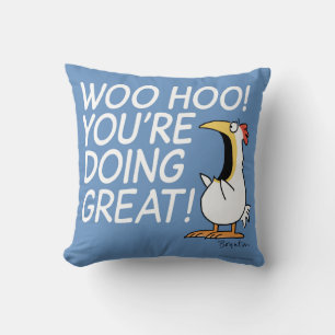 Coussin WOO HOO ! TU FAIS BEAUCOUP ! Sandra Boynton