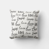 Coussin Word "Love" répéter Typographie Script de calligra (Recto)