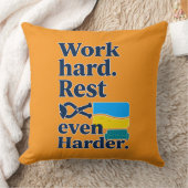 Coussin Work Hard Rest Even Harder Beach Lifestyle Design (Couverture)