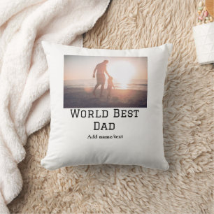 Coussin World best dad ever fat ajouter nom texte sport te