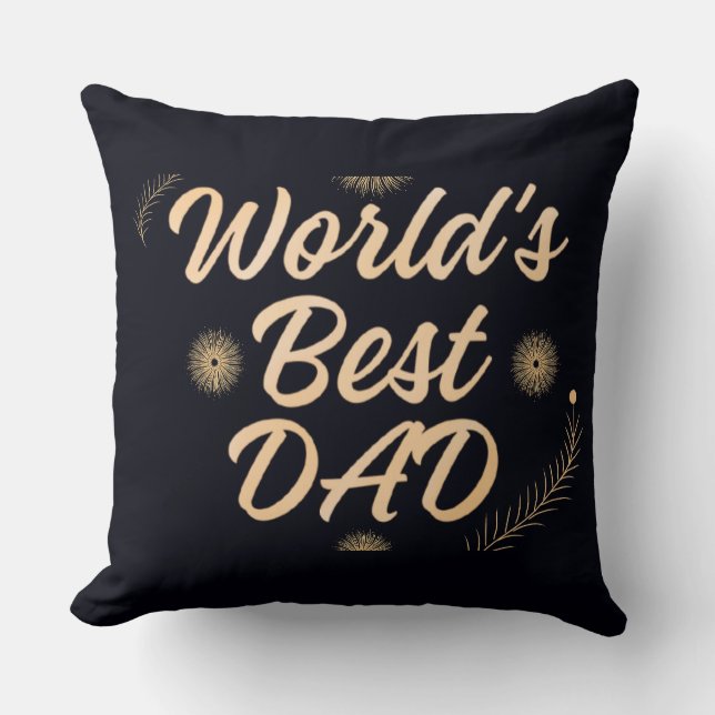Coussin World's Best Dad  Simple Typography Fathers (Recto)