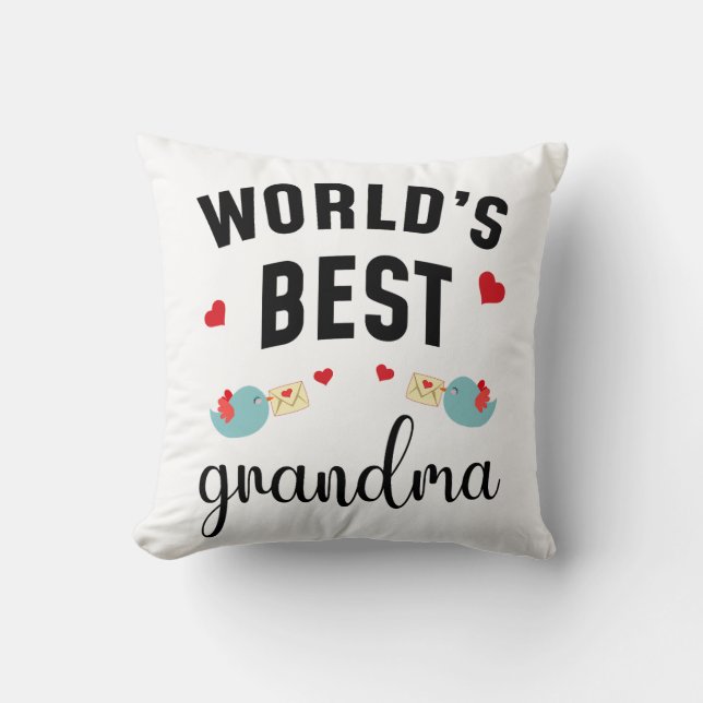 Coussin World's Best Grandma (Recto)