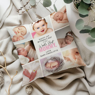 Coussin 'Worlds Best Mummy' 1ère Fête des Mères Keepsaké