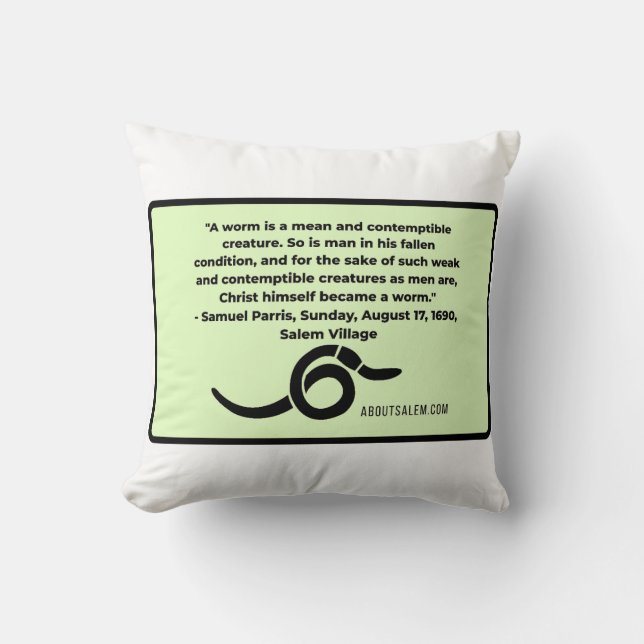 Coussin Worm Salem Witch (Recto)
