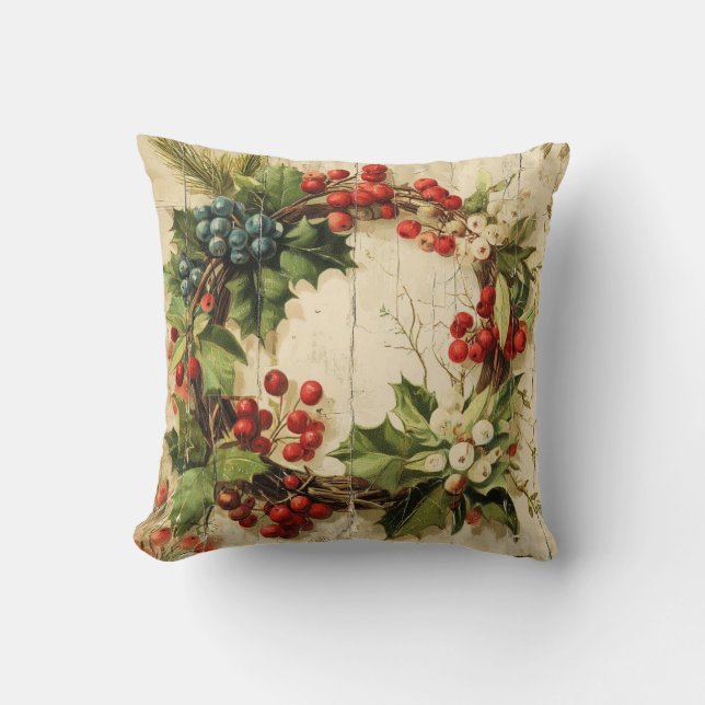 Coussin Wreath de Noël (Recto)