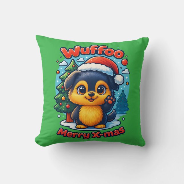 Coussin Wuffoo Molli Merry X-mas Kawaii 3D Holiday (Recto)