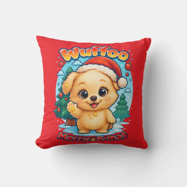 Coussin Wuffoo Starssie Merry X-mas Kawaii 3D Holiday (Recto)