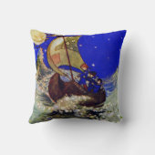 Coussin Wynken Blynken et enfants de signe d'assentiment (Verso)