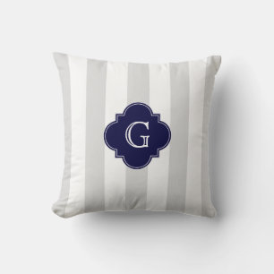 Coussin XL Lt Gris Gris Gris Gris Gris Quatule Monogramme