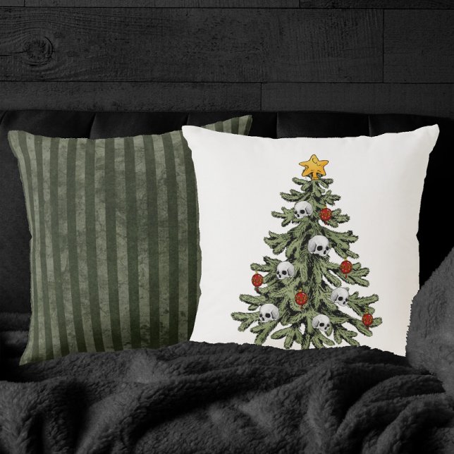 Coussin XMAS déplaisant | Un Arbre De Noël Très Gothique (Créateur téléchargé)