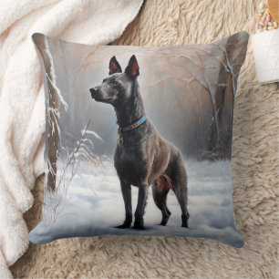 Coussin Xoloitzcuintli Laisser neiger Noël