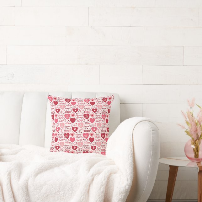 Coussin XOXO et toujours mienne Saint-Valentin  (Canapé)