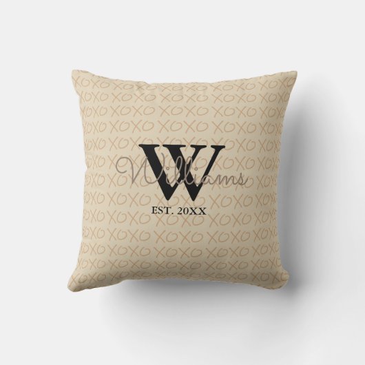 Coussin XOXO Monogramme (Verso)