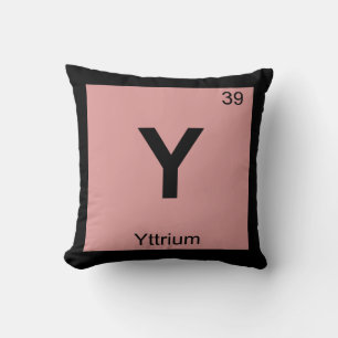 Coussin Y - Chimie de l'Yttrium Symbole du tableau périodi