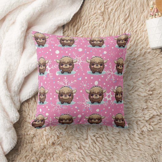 Coussin Yak Kawaii Purple Print (Couverture)