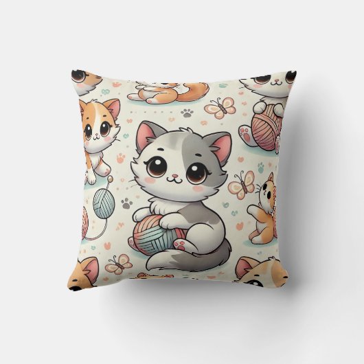 Coussin Yarn Kittens (Verso)