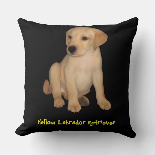 Coussin Yellow Labrador Retriever (Recto)