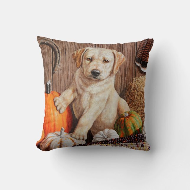 Coussin Yellow Labrador Retriever Chien Chien Chien Citrou (Recto)