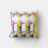 Coussin Yellow Purple Blossoms  Decorator  (Recto)