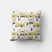 Coussin Yellow School Bus Party Kids (Recto)