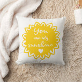 Coussin Yellow You Are My Sunshine - Ajouter une photo et (Couverture)