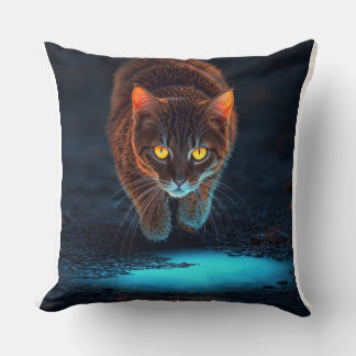 Coussin Yeux Brûlants Chat Esthétique Illustration de la F