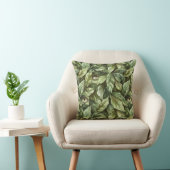 Coussin Yeux de Gobelin aux Feuilles Vertes (Chaise)