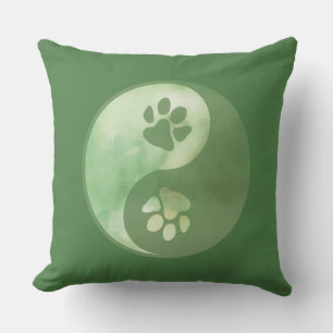 Coussin Yin Yang Paw Green