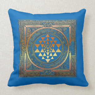 Coussin Yoga Inde de symbole de mandala de SriYantra de