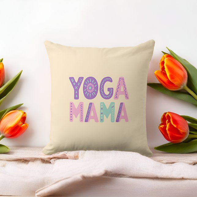 Coussin Yoga Mama Boho Pastel (Créateur téléchargé)