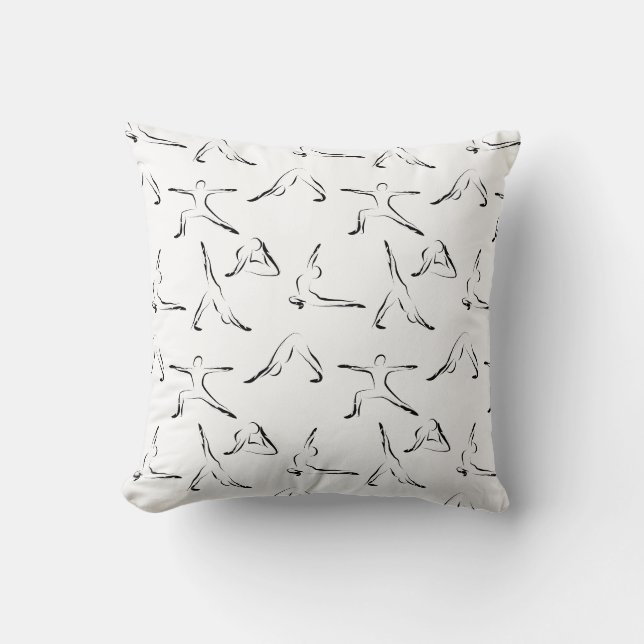 Coussin Yoga pose motif (Recto)