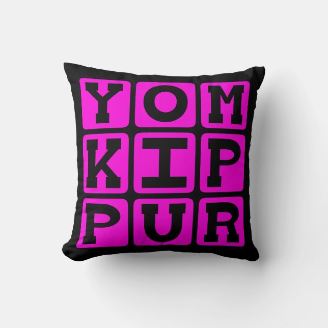 Coussin Yom Kippour, Jour du Grand Pardon (Recto)