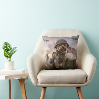 Coussin Yorkie Dog Edition | Special Forces Throw Pillow 