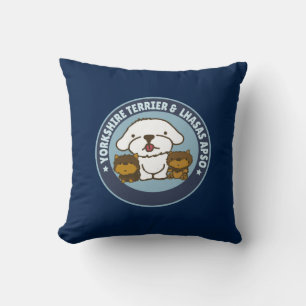 Coussin Yorkshire Terrier et Lhassa Apso