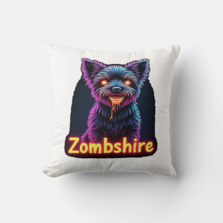 Coussin Yorkshire Terrier Yorkie Chien Zombie Halloween Ov