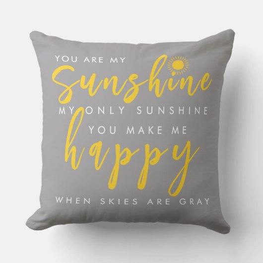 Coussin You Are My Sunshine Mom Throw Pillow (Recto)