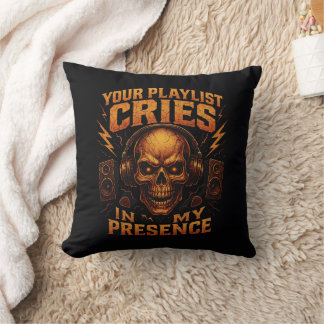 Coussin Your Playlist Cries Skull Headphone Music