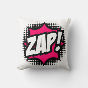 Coussin ZAP ! Style Bande Dessinée