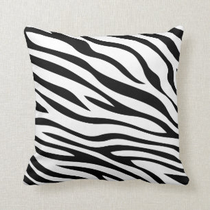 Coussin Zebbra barre noir et blanc