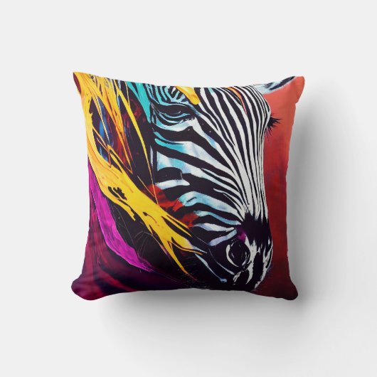 Coussin Zebra Animal Discovery Aventure Nature Planète (Recto)