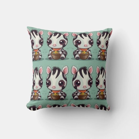Coussin Zebra Eating Print (Recto)