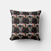 Coussin Zebra Floral Heart Motif (Recto)