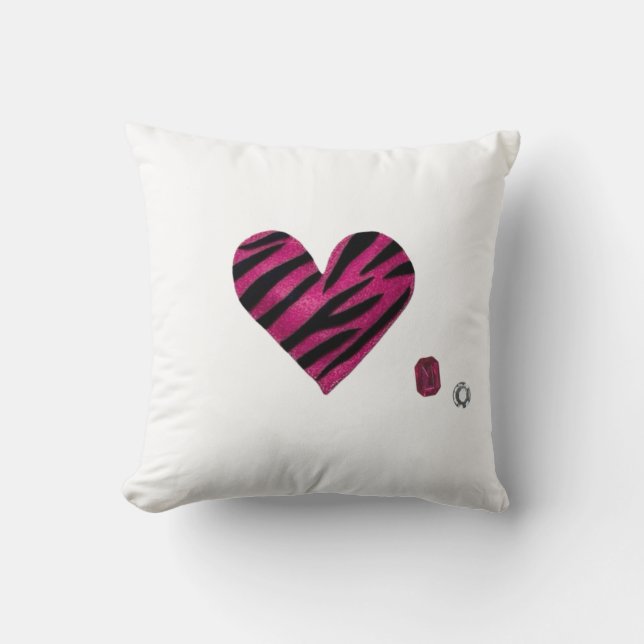 Coussin Zebra-heart (Recto)