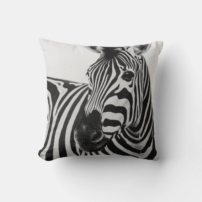 COUSSIN ZEBRA NOIR ET BLANC (Recto)