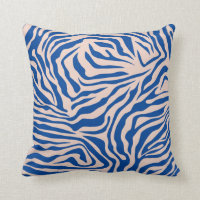 Zebra Print Blue Zebra Stripes Poster de animal